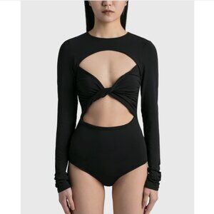 The Line By K Cerys Bodysuit in Black Sz L